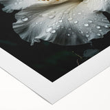 Vibrant rolled canvas showcasing a botanical hibiscus design in rich colors, perfect for home decor, emphasizing nature's beauty and artistic elegance.