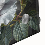 Close-up of a vibrant hibiscus flower design on acrylic glass, showcasing intricate details and bold colors in a botanical wall art collection for home decor. Perfect for tropical-themed interiors.