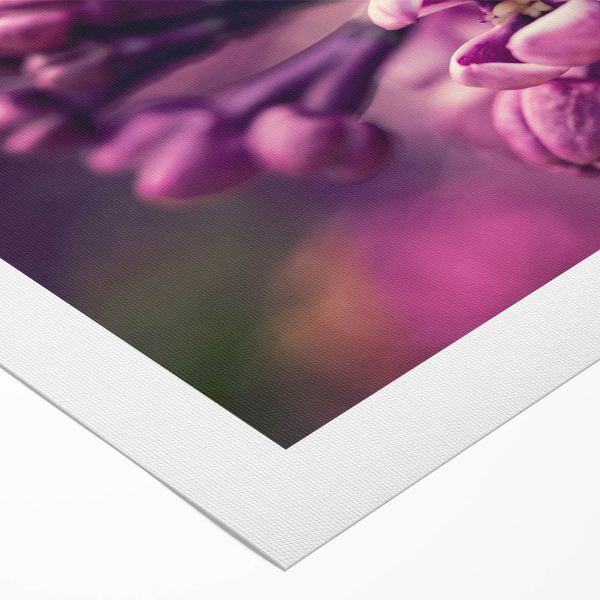 Lavender botanical wall art design on rolled canvas, showcasing delicate purple flowers and greenery, perfect for enhancing home decor with a natural aesthetic.