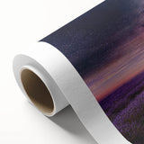 Lavender botanical wall art design on rolled canvas, showcasing vibrant purple flowers and detailed green foliage, perfect for home decor and nature enthusiasts.