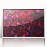 Framed wall art showcasing a botanical leaves design with vibrant colors, set against a white background, perfect for enhancing home decor aesthetics.