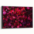 Framed botanical wall art featuring a vibrant design of colorful flowers and leaves, set against a sleek black background, ideal for modern home decor.