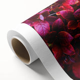 Vibrant botanical wall art print showcasing an intricate design of colorful flowers and leaves on a rolled canvas, ideal for home decor enhancement.