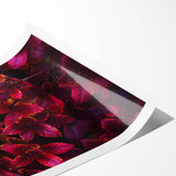 Botanical wall art print featuring an intricate design of colorful flowers and leaves on a soft cream background, perfect for home decor or gallery display.