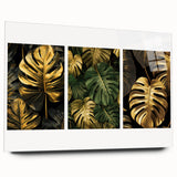 Botanical wall art collection showcasing vibrant floral and leafy designs, presented in a sleek acrylic glass frame, highlighting the intricate details and colors. Perfect for adding a touch of nature-inspired decor to any space.