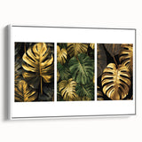 Framed wall art featuring a botanical design of delicate flowers and leaves on a white canvas, showcasing a modern aesthetic perfect for home decor.