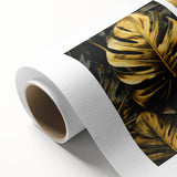 Vibrant botanical wall art print showcasing an intricate design of colorful flowers and leaves on rolled canvas, perfect for home decor and nature lovers.