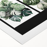 Rolled canvas artwork showcasing a vibrant botanical design with colorful flowers and leaves, ideal for home decor, featuring intricate details and a textured surface.