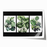 Botanical wall art print showcasing an intricate design of colorful flowers and leaves, rolled for easy storage and display, perfect for home decor.