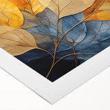 Botanical wall art rolled canvas showcasing vibrant floral and leaf designs in rich greens and yellows, ideal for home decor and nature-inspired aesthetics.