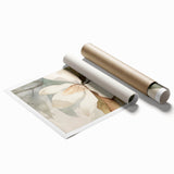 Botanical wall art print showcasing a vibrant collection of flowers and leaves, featuring intricate details and a colorful design, ideal for home decor.