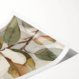 Botanical wall art collection print showcasing vibrant flowers and intricate leaves design, rolled and ready for display, enhancing any decor with natural beauty.