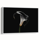 Framed canvas wall art featuring a botanical lily design, showcasing vibrant colors and intricate details, perfect for enhancing modern home decor.