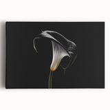 Stretched canvas wall art featuring a vibrant botanical lily design, showcasing rich colors and intricate details, perfect for enhancing home decor.