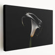 Stretched canvas wall art featuring a botanical lily design in vibrant colors, showcasing intricate floral details. Ideal for home decor, adding a touch of nature.