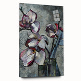 Elegant botanical wall art showcasing a side view of a magnolia design, printed on acrylic glass, highlighting intricate floral details and vibrant colors. Perfect for home decor enthusiasts seeking a modern touch.