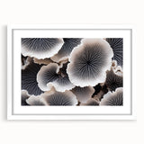 Botanical wall art print featuring marine plants in a white frame with matting, showcasing vibrant colors and intricate details, perfect for home decor.