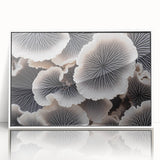 Framed wall art featuring a vibrant botanical design of marine plants, showcased in a sleek white frame, ideal for enhancing coastal decor and nature-themed interiors.