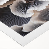 Rolled canvas artwork showcasing a vibrant botanical marine plants design, featuring intricate floral illustrations in shades of blue and green, ideal for ocean-inspired decor.
