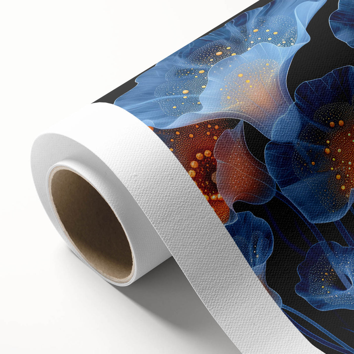 Botanical wall art design showcasing vibrant marine plants and flowers in rich colors on rolled canvas, ideal for home decor and nature lovers. Perfectly packaged for safe delivery.