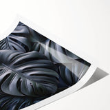 Botanical wall art print showcasing a vibrant monstera leaf design against a light background, rolled and ready for framing, ideal for home decor enthusiasts.
