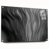 Acrylic glass wall art featuring a vibrant botanical design of colorful flowers and mushrooms, mounted with decorative pins for a modern aesthetic.