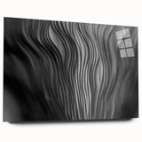 Botanical wall art design showcasing vibrant flowers and mushrooms, presented in an acrylic glass frame with a sleek side view, ideal for home decor.