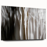 Acrylic glass wall art showcasing a vibrant botanical design featuring colorful mushrooms and flowers, presented in a side view without pins. Ideal for nature enthusiasts.
