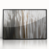 Framed wall art featuring a botanical design of colorful flowers and mushrooms, set against a black background, ideal for enhancing home decor with nature-inspired elegance.