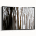 Framed wall art featuring a botanical design of colorful flowers and mushrooms on a black background, showcasing intricate details and a modern aesthetic suitable for home decor.