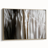 Framed wall art featuring a botanical design of colorful flowers and mushrooms on a textured canvas, elegantly displayed with a gold frame, enhancing home decor.
