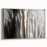 Framed wall art featuring a botanical design of mushrooms and flowers, elegantly displayed with a silver frame, perfect for home decor enthusiasts.