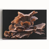 Stretched canvas wall art featuring a vibrant botanical design of assorted colorful flowers and mushrooms, ideal for enhancing home decor with a natural aesthetic.