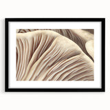 Framed botanical wall art featuring vibrant flowers and mushrooms design, with a sleek black frame and white mat, perfect for home decor enhancement.