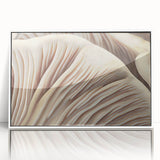 Framed wall art showcasing a botanical design of colorful flowers and mushrooms, featuring a white frame, ideal for home decor or nature-themed spaces.