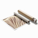 Botanical wall art print showcasing vibrant flowers and intricate mushroom designs, rolled and ready for framing, perfect for enhancing home decor.