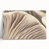 Stretched canvas wall art featuring a vibrant floral and botanical mushroom design, showcasing intricate details and bright colors, perfect for home decor enhancement.