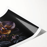 Botanical wall art print showcasing a vibrant orchid design with intricate floral details, rolled for easy display and perfect for home decor enhancement.