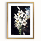 Elegant botanical wall art featuring a stunning orchid design in a gold frame with a white mat, perfect for enhancing home decor or office spaces. This visually striking piece adds a touch of sophistication and natural beauty to any interior.