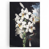 Brightly colored botanical wall art featuring a stunning orchid design on stretched canvas, perfect for home decor and enhancing interior aesthetics. Ideal for nature lovers.