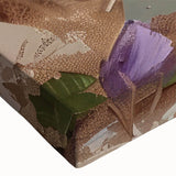 Close-up of a vibrant botanical pansy wall art design on stretched canvas, showcasing intricate flower details and rich colors, perfect for home decor.