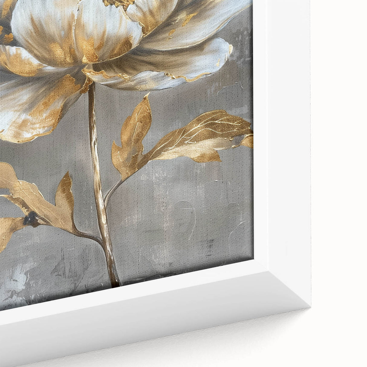 Close-up of a beautifully framed botanical wall art piece featuring vibrant pink peonies against a soft white background, perfect for home decor enhancement.