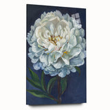 Elegant botanical peony wall art design displayed in acrylic glass, highlighting soft pink and white flowers with intricate details, perfect for home décor.