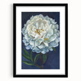 Black-framed wall art featuring a botanical peony design with intricate details and a matte finish, ideal for stylish home decor or floral-themed interiors.