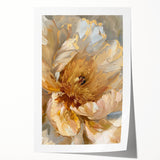 Botanical wall art featuring a vibrant peony design in soft pink and green hues, elegantly rolled for display. Ideal for home decor or gifting.