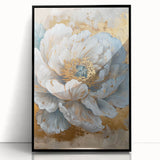 Framed botanical wall art showcasing a vibrant peony design in black frame, perfect for home decor. Ideal for floral enthusiasts and modern interiors.