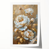 Botanical peony wall art print showcasing vibrant pink and green floral design, rolled and ready for framing, perfect for home decor enthusiasts.