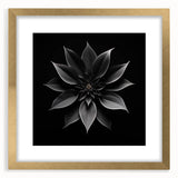 Botanical wall art featuring a beautifully detailed poinsettia design, framed in gold with a mat, showcasing vibrant colors and intricate textures, ideal for home decor.