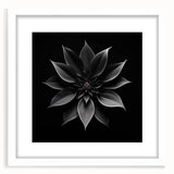 Elegant botanical poinsettia wall art framed with a white mat, showcasing vibrant floral designs, ideal for home decor and seasonal decoration.