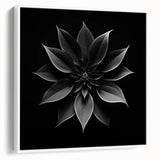 Framed botanical wall art featuring a vibrant poinsettia design on a textured canvas, displayed in a white frame, perfect for enhancing home decor.